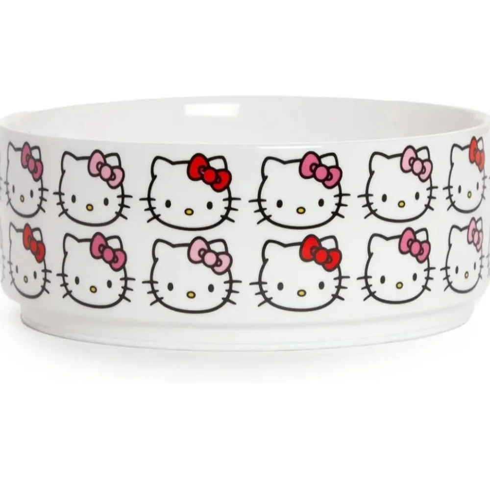 Hello Kitty Ceramic Pet Bowl with Non-Slip Base
